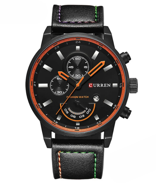 Relogio Quartzo Pulseira De Couro black 40mm