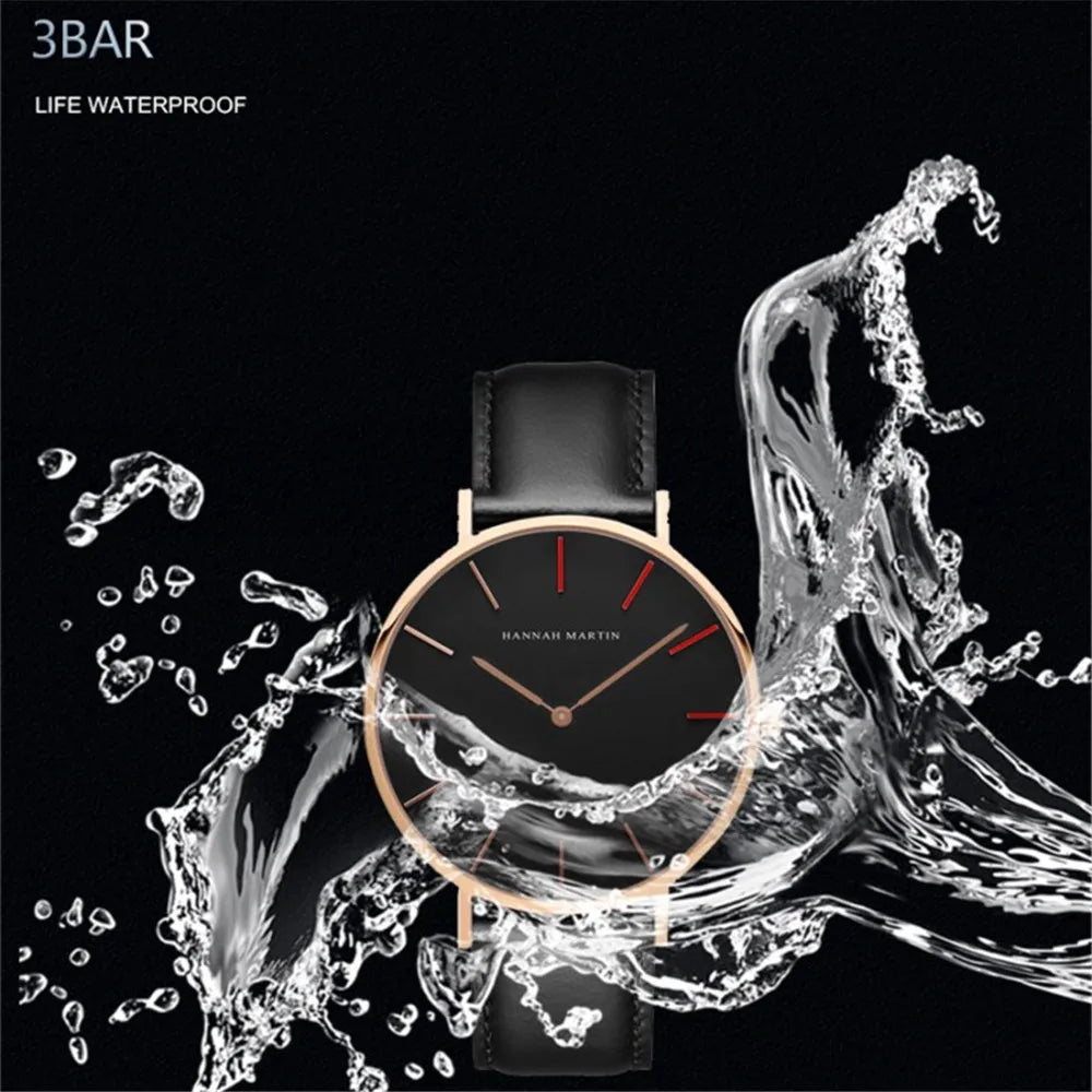 HANNAH MARTIN Brand Japan Quartz Movement Men Waterproof Wrist Watches Fashion Luxury Ultra Thin Nylon Creative Ladies Watches