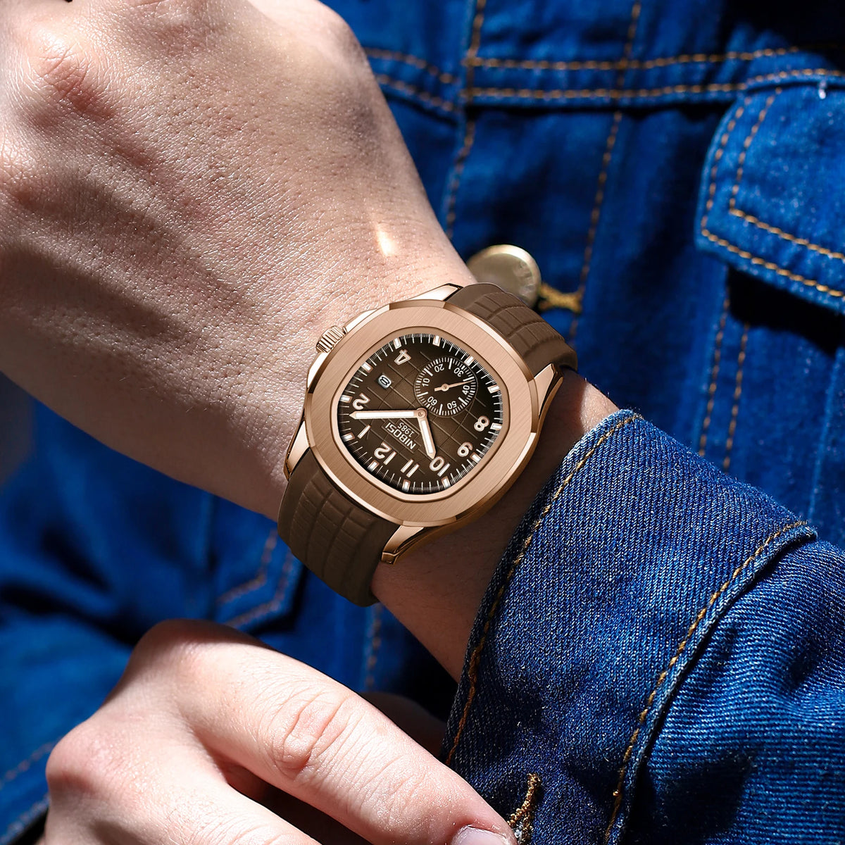 Men's Sport Watch – Black Dial & Black Strap