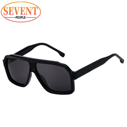 Men's Square Sunglasses – Brown Lens & Black Frame