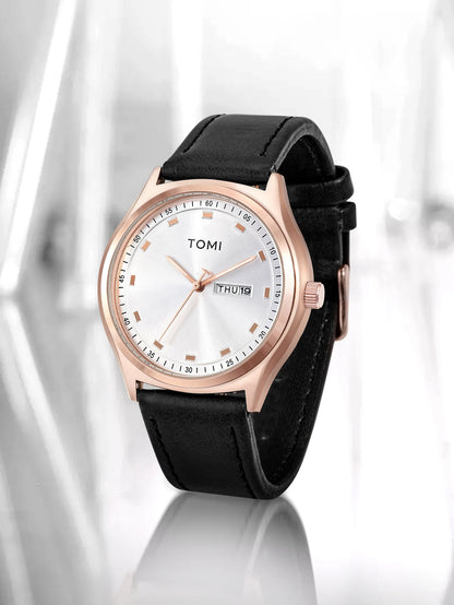 TOMI Minimalist Men's Watch Business Casual Men's And Women's Quartz Watch Fashionable And Versatile Calendar Quartz Watch