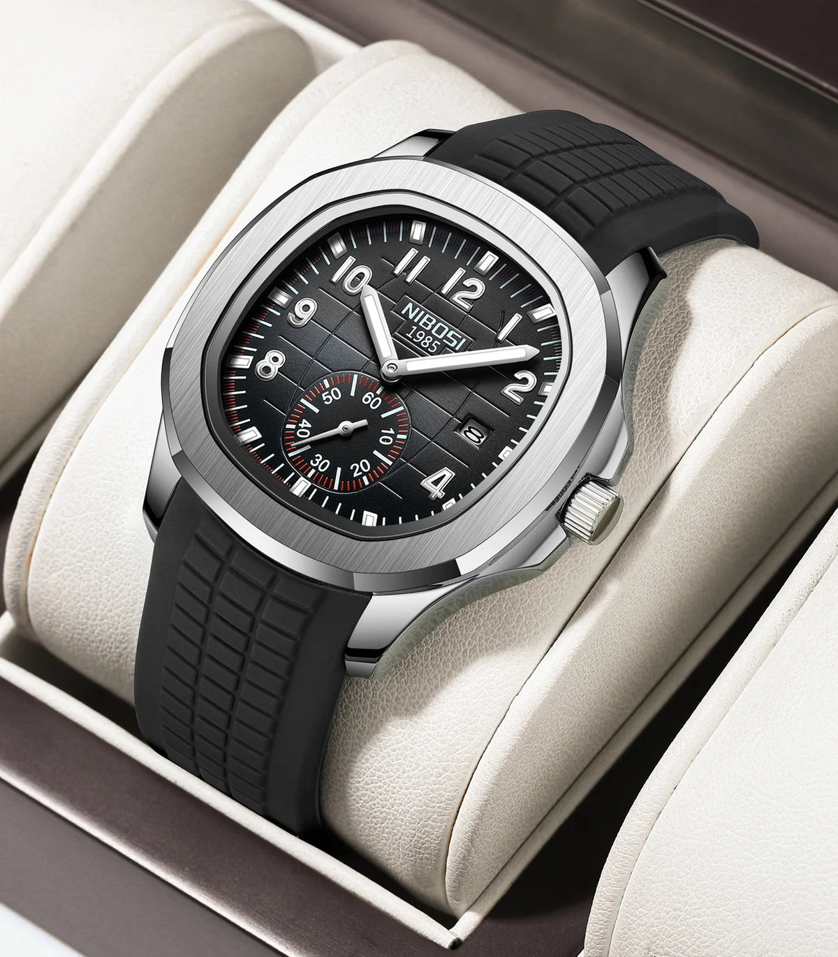 Men's Sport Watch – Black Dial & Black Strap