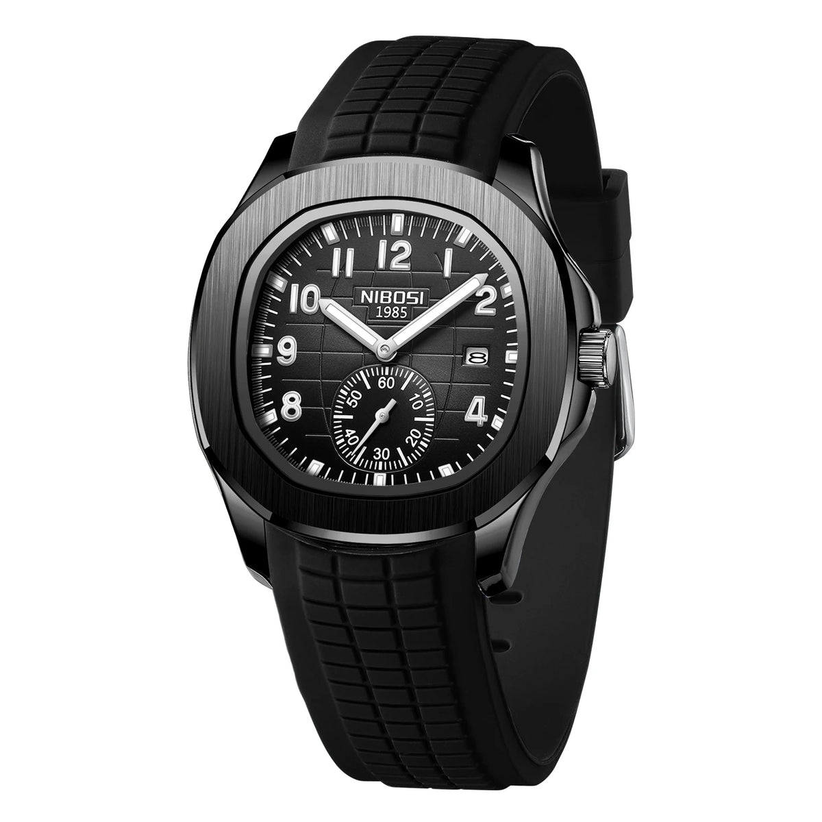 Men's Sport Watch – Black Dial & Black Strap