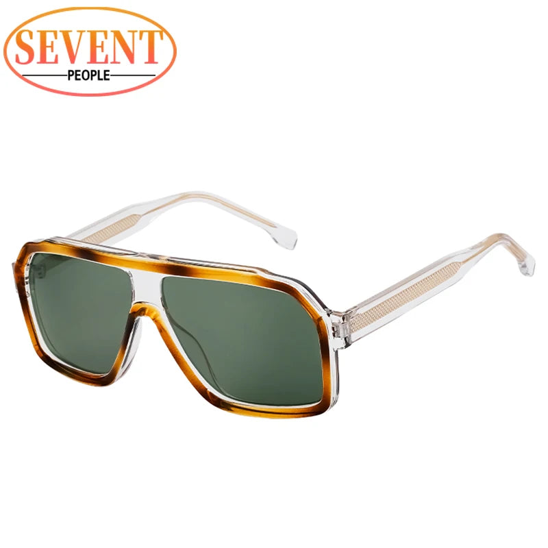 Men's Square Sunglasses – Brown Lens & Black Frame