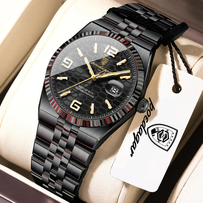 Men's Luxury Watch – Blue Dial and Two-Tone Metal Bracelet