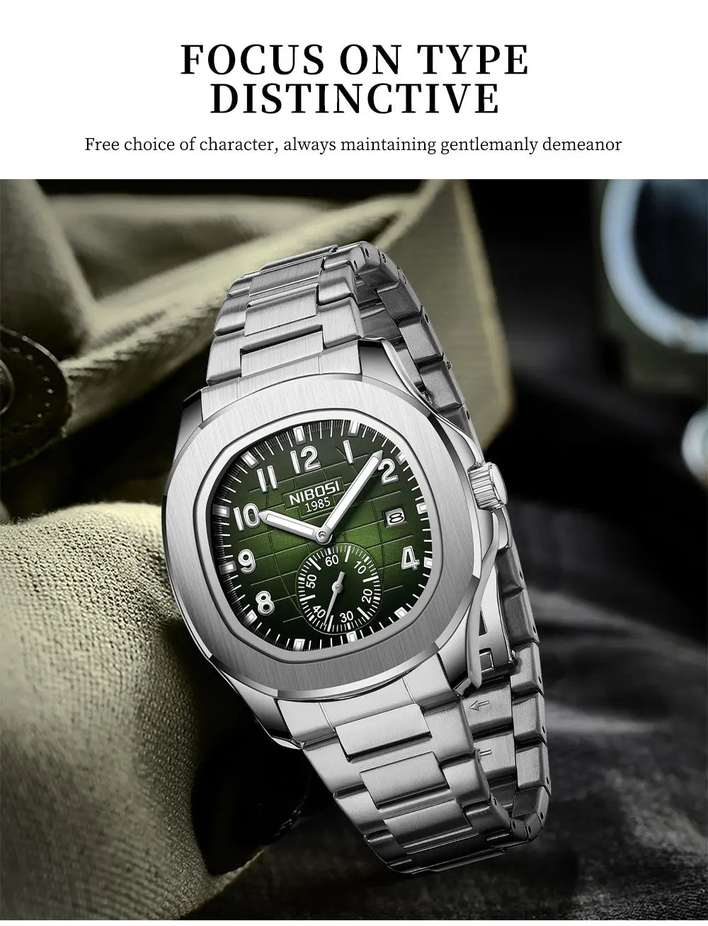 Men's Sport Watch – Black Dial & Black Strap
