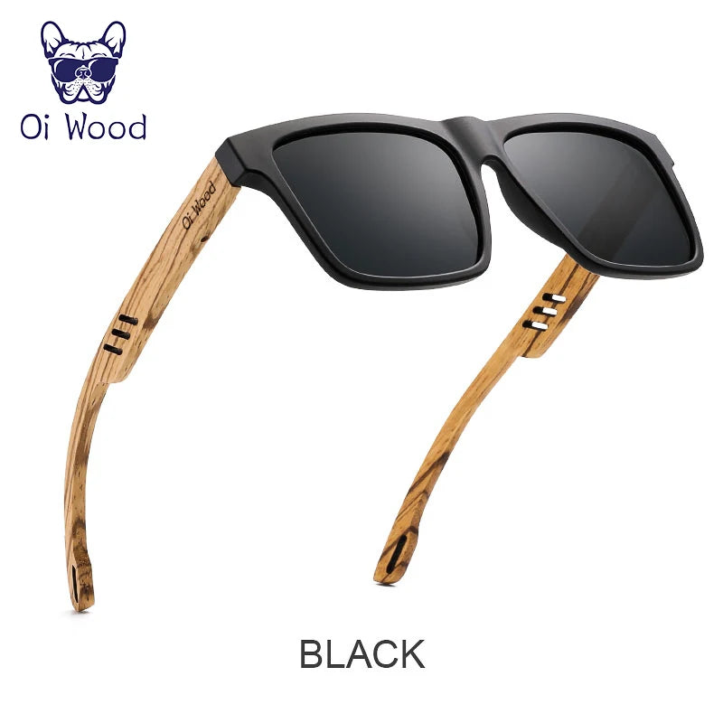 Men's Square Sunglasses – Green Frame & Brown Lens