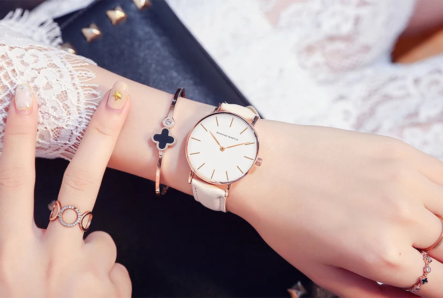 HANNAH MARTIN Brand Japan Quartz Movement Men Waterproof Wrist Watches Fashion Luxury Ultra Thin Nylon Creative Ladies Watches