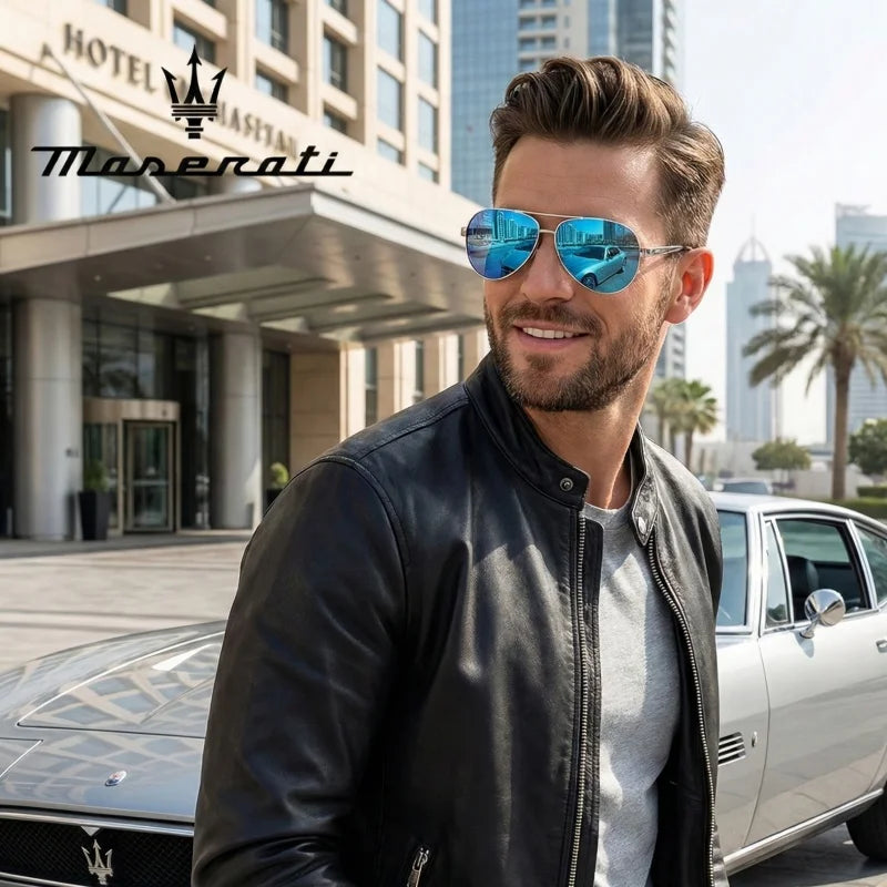 MASERATI Car High End UV400 Polarized Glasses For Ghibli Mc20 Mcpura Quattroporte Levante Grecale GT GranCabrio Drive Sunglasses