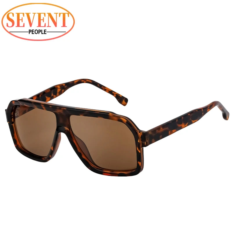 Men's Square Sunglasses – Brown Lens & Black Frame