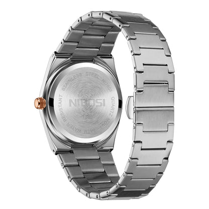 NIBOSI Mens Watches Analog Quartz Watch with Week-Date Waterproof Stainless Steel Strap Men's Wrist Watches Classic Minimalist