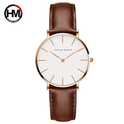 HANNAH MARTIN Brand Japan Quartz Movement Men Waterproof Wrist Watches Fashion Luxury Ultra Thin Nylon Creative Ladies Watches