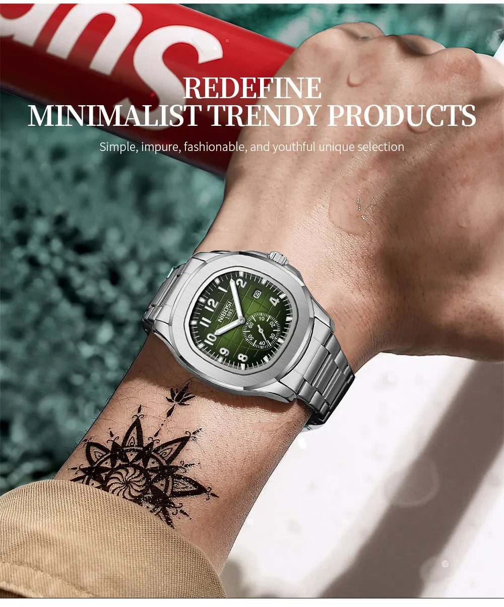 Men's Sport Watch – Black Dial & Black Strap