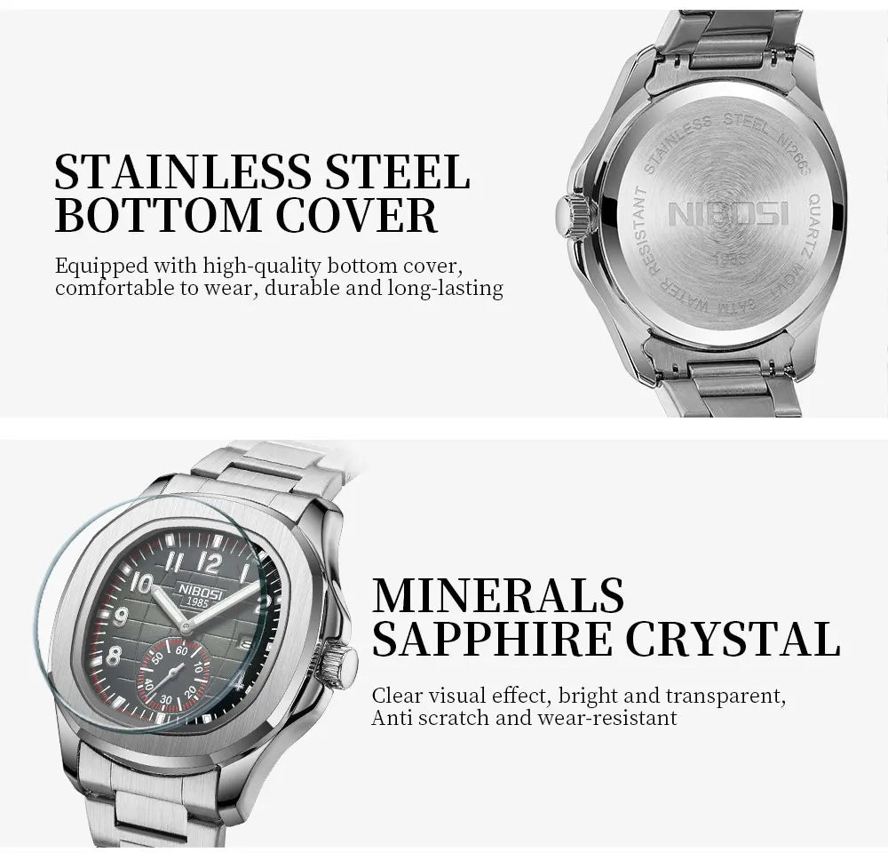 Men's Sport Watch – Black Dial & Black Strap