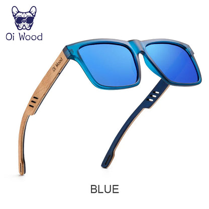 Men's Square Sunglasses – Green Frame & Brown Lens