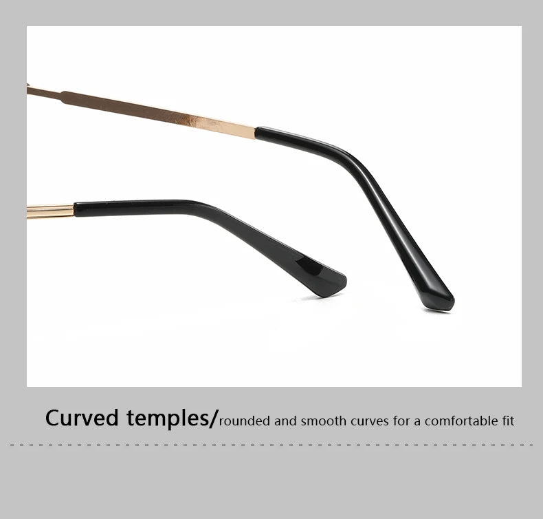 Men's Round Sunglasses – Black Lens & Gold Metal Frame