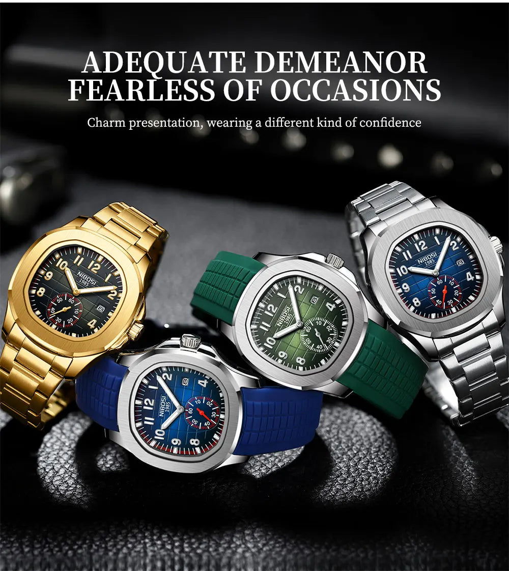 Men's Sport Watch – Black Dial & Black Strap