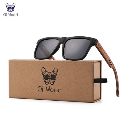 Men's Square Sunglasses – Green Frame & Brown Lens