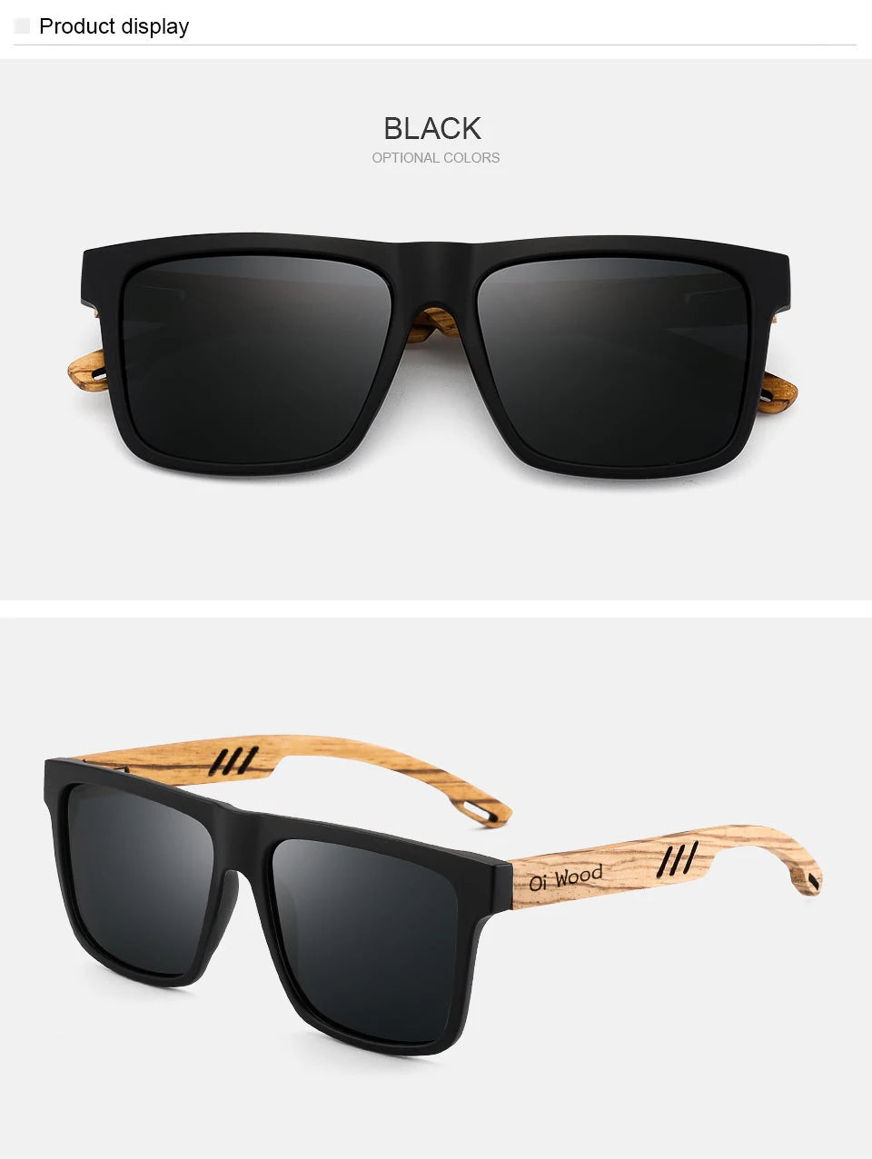 Men's Square Sunglasses – Green Frame & Brown Lens
