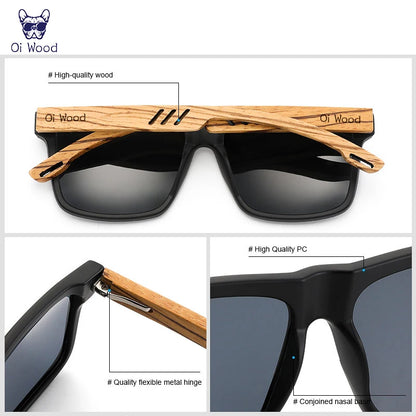 Men's Square Sunglasses – Green Frame & Brown Lens