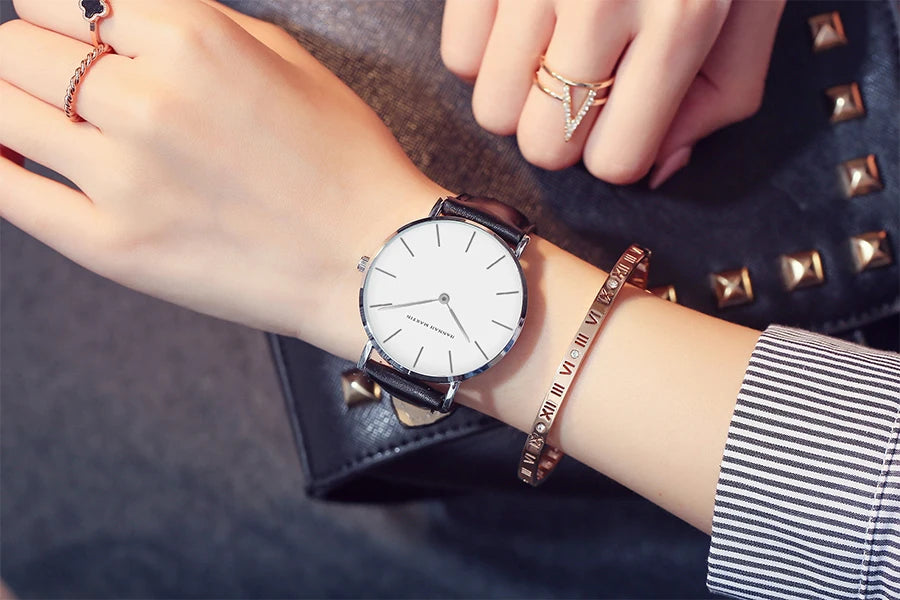 HANNAH MARTIN Brand Japan Quartz Movement Men Waterproof Wrist Watches Fashion Luxury Ultra Thin Nylon Creative Ladies Watches