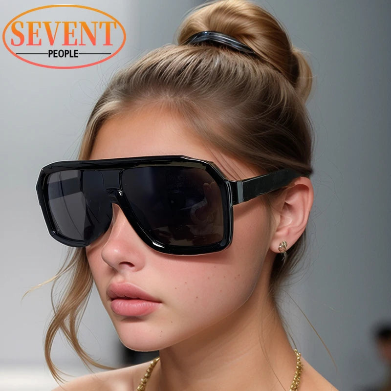 Men's Square Sunglasses – Brown Lens & Black Frame