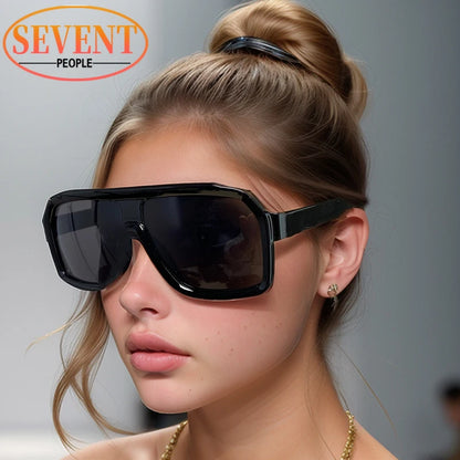 Men's Square Sunglasses – Brown Lens & Black Frame