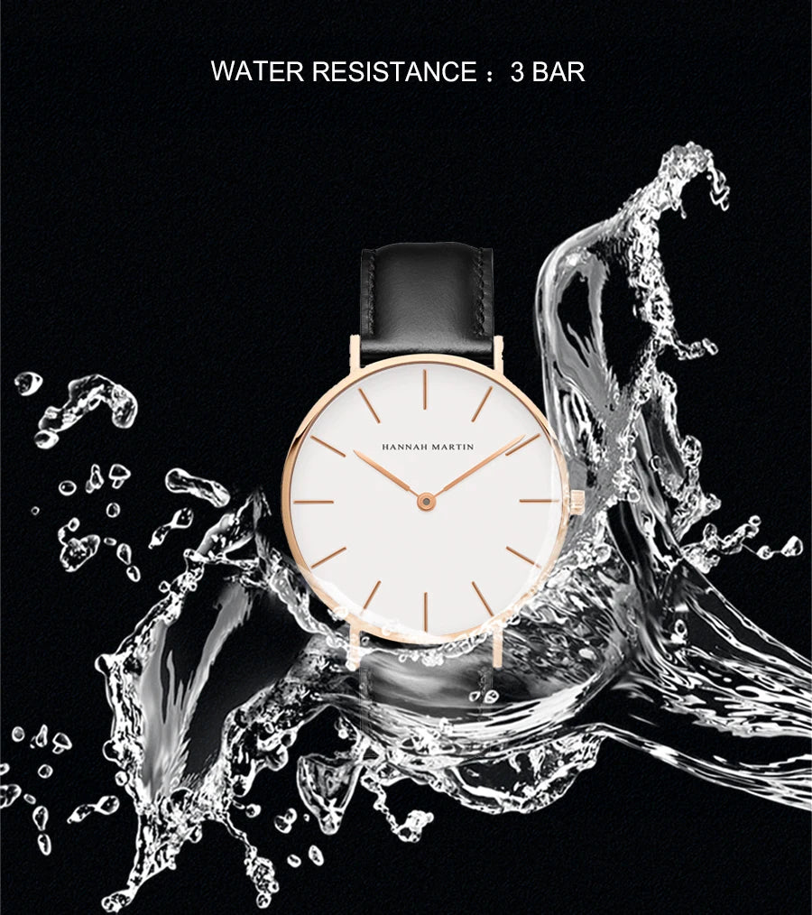 HANNAH MARTIN Brand Japan Quartz Movement Men Waterproof Wrist Watches Fashion Luxury Ultra Thin Nylon Creative Ladies Watches