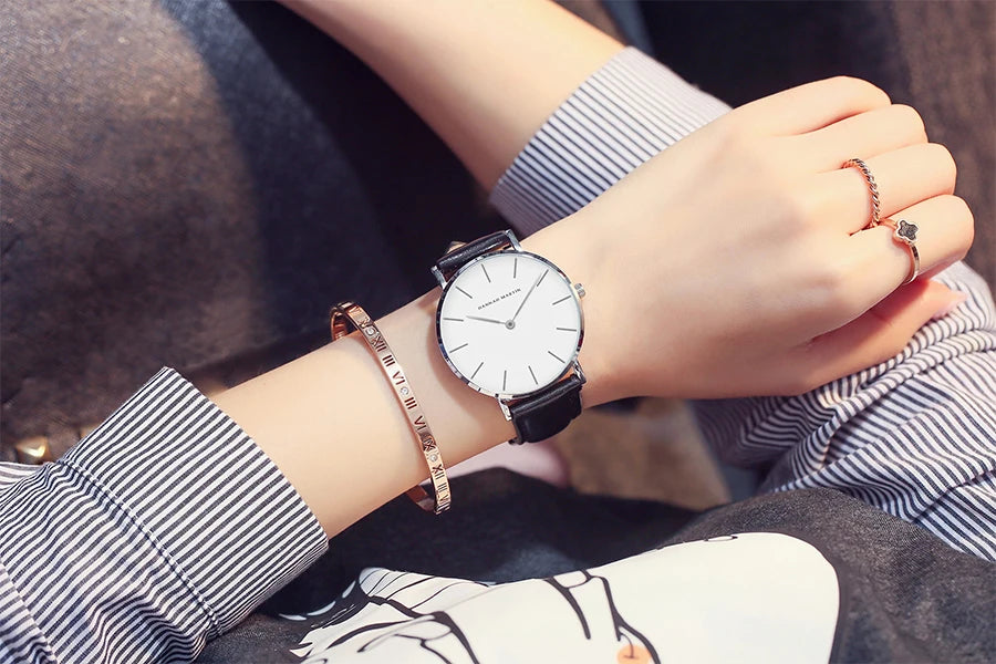 HANNAH MARTIN Brand Japan Quartz Movement Men Waterproof Wrist Watches Fashion Luxury Ultra Thin Nylon Creative Ladies Watches