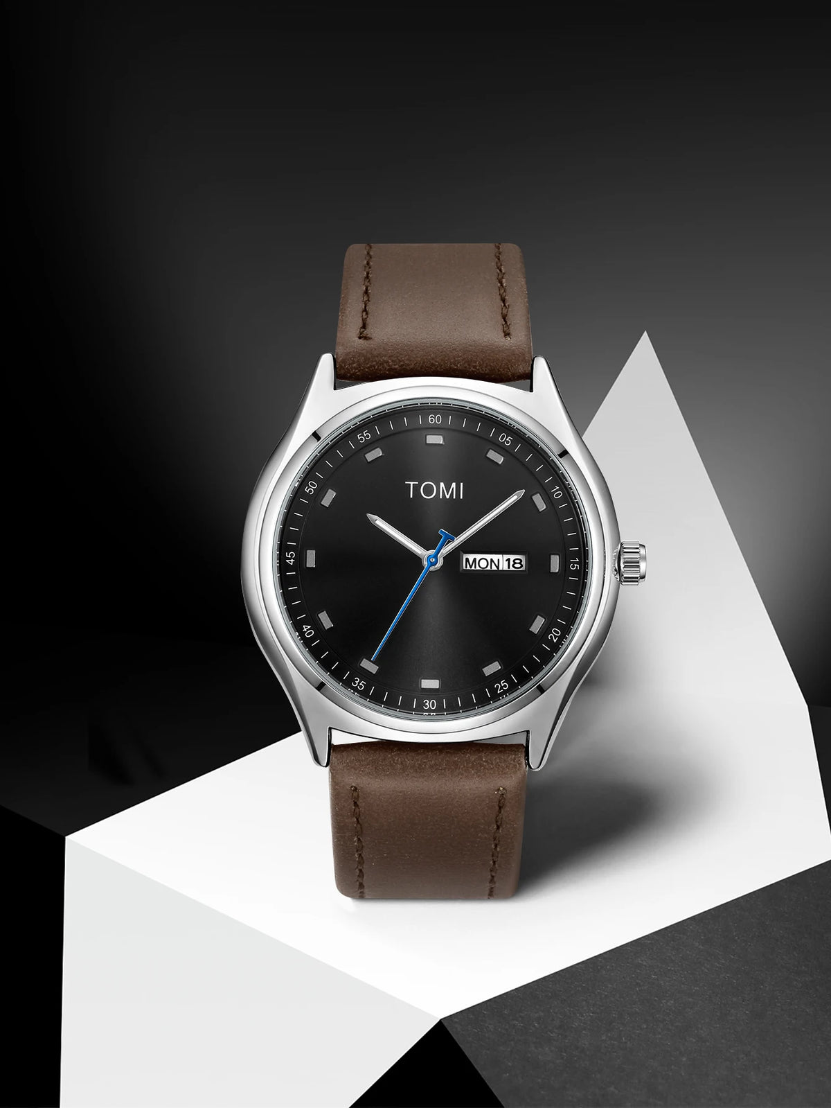 TOMI Minimalist Men's Watch Business Casual Men's And Women's Quartz Watch Fashionable And Versatile Calendar Quartz Watch