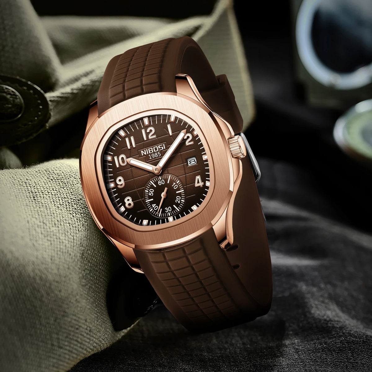 Men's Sport Watch – Black Dial & Black Strap