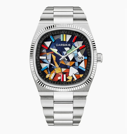 Personalized Cartoon Animation Quartz Men Watch Creative Oil Painting Dial Top Casual Steel Top Men Watch AAA Male Clock Relogio