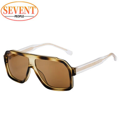 Men's Square Sunglasses – Brown Lens & Black Frame