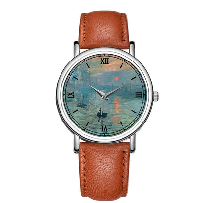 Classic Men's Watch – Blue Dial and Black Leather Strap