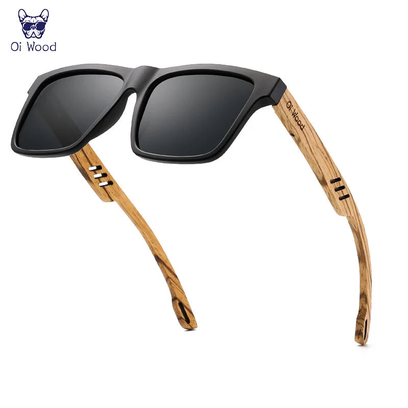 Men's Square Sunglasses – Green Frame & Brown Lens