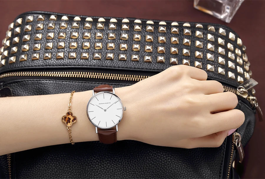 HANNAH MARTIN Brand Japan Quartz Movement Men Waterproof Wrist Watches Fashion Luxury Ultra Thin Nylon Creative Ladies Watches